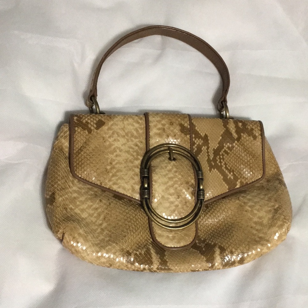 Vintage cole Haan snake print purse